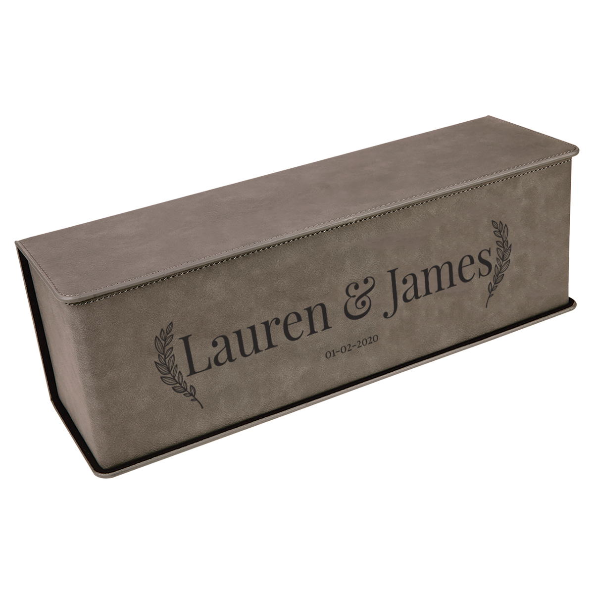 Personalized Leatherette Wine Box with Tool Set - Image 18