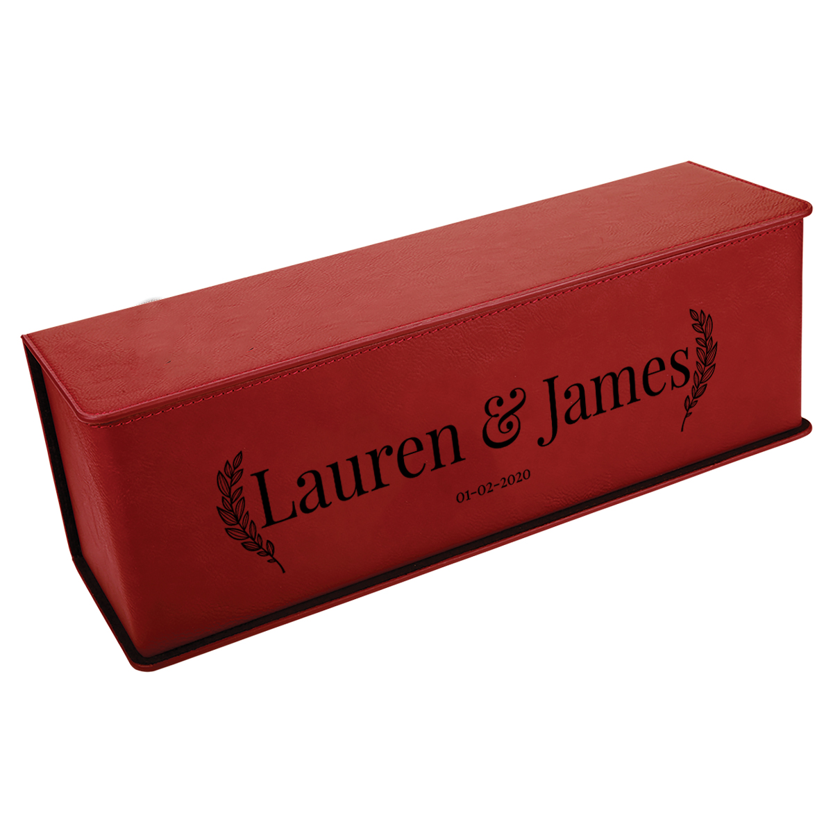 Personalized Leatherette Wine Box with Tool Set - Image 17
