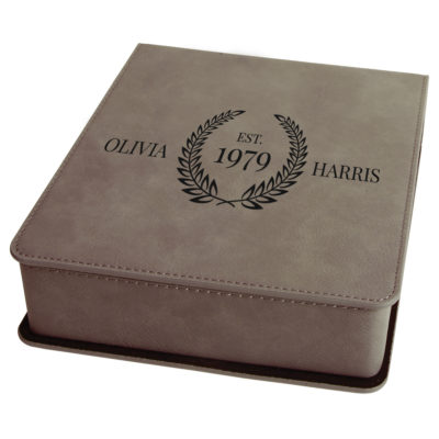 Personalized Laurel Seal Leatherette 3 Piece Wine Tool Set