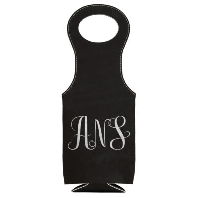 Personalized Leatherette Wine Bottle Bag