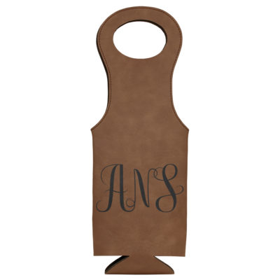 Personalized Leatherette Wine Bottle Bag