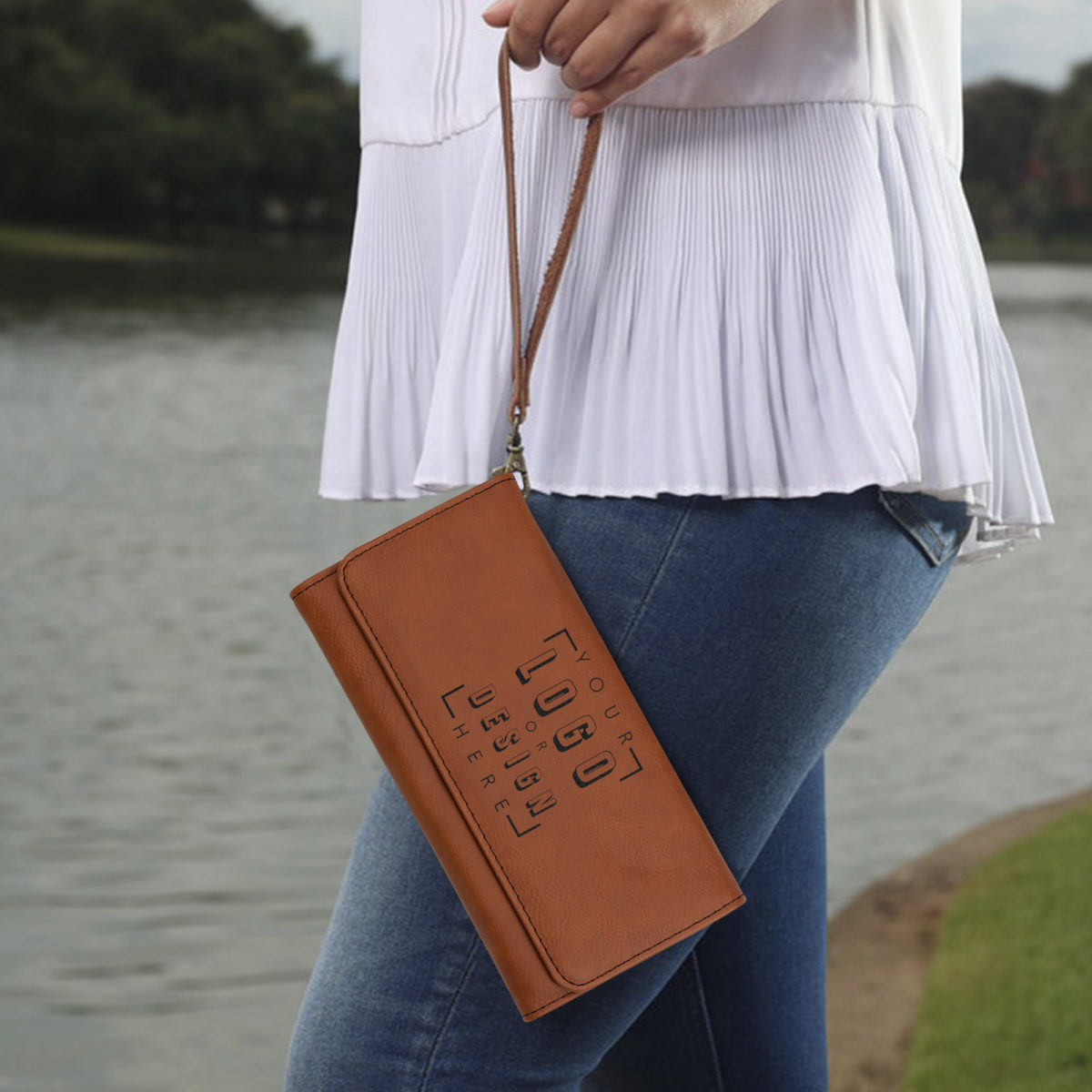 Personalized Vegan Trifold Clutch