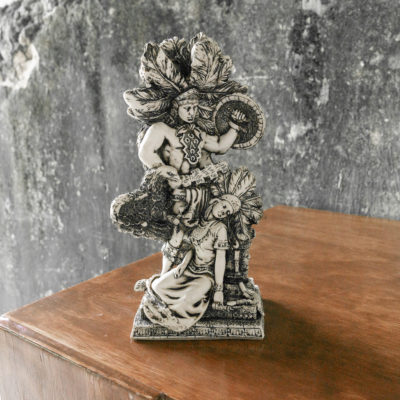 Aztec Warrior and Princess Sculpture