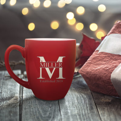 Personalized Monogram 16 oz. Bistro Ceramic Mug