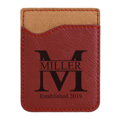 Personalized Miller Leatherette Phone Wallet