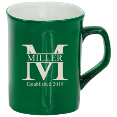 Personalized Split Monogram Rounded Corner Ceramic Mug