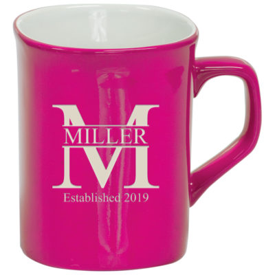 Personalized Split Monogram Rounded Corner Ceramic Mug