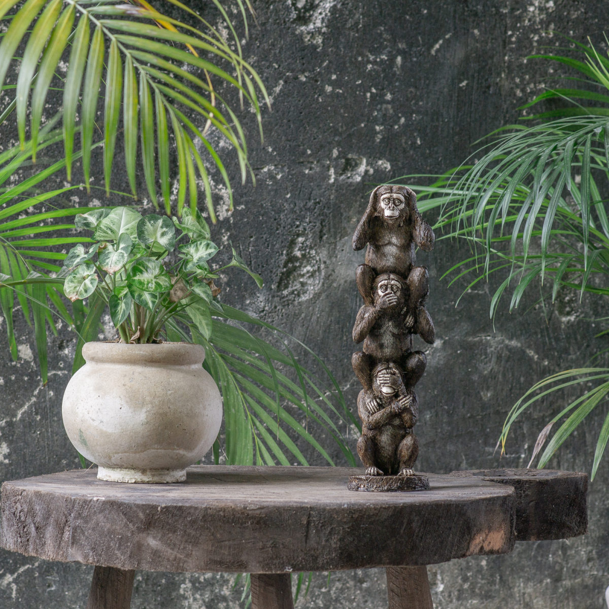 Handcasted Monkey Resin Bust