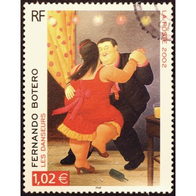 Botero on French Postage Stamp Acrylic Print