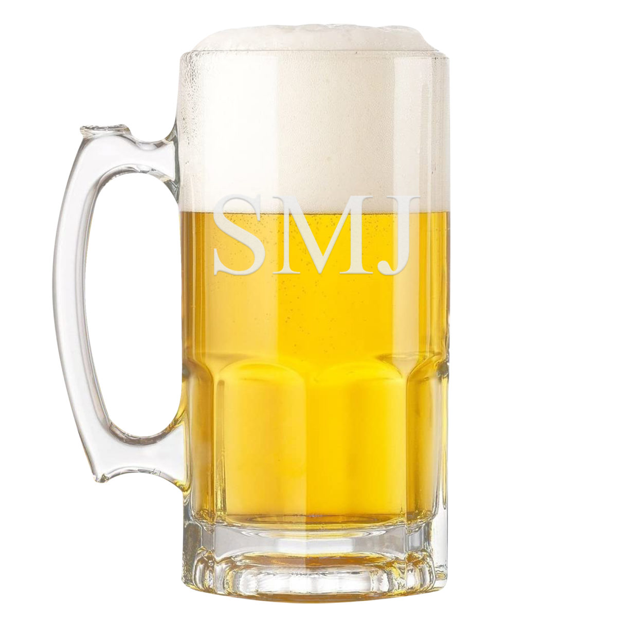 Personalized 1 Lt. Glass Beer Mug - Image 2