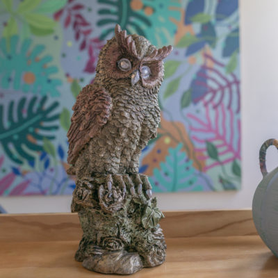 Handcasted Owl Resin Bust Sculpture