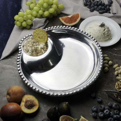 Pearled Chip & Dip Tray