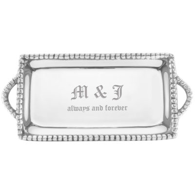 Personalized Pearled Service Tray