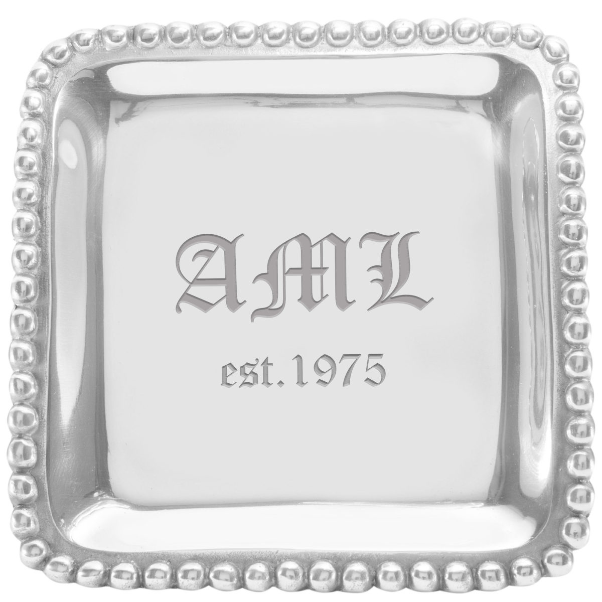 Personalized Square Pearl Tray - Image 2