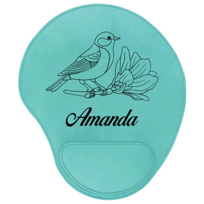 Personalized Perched Leatherette Mouse Pad