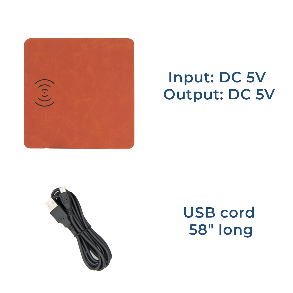 Personalized Blossom Leatherette Wireless Charging Pad - Image 8