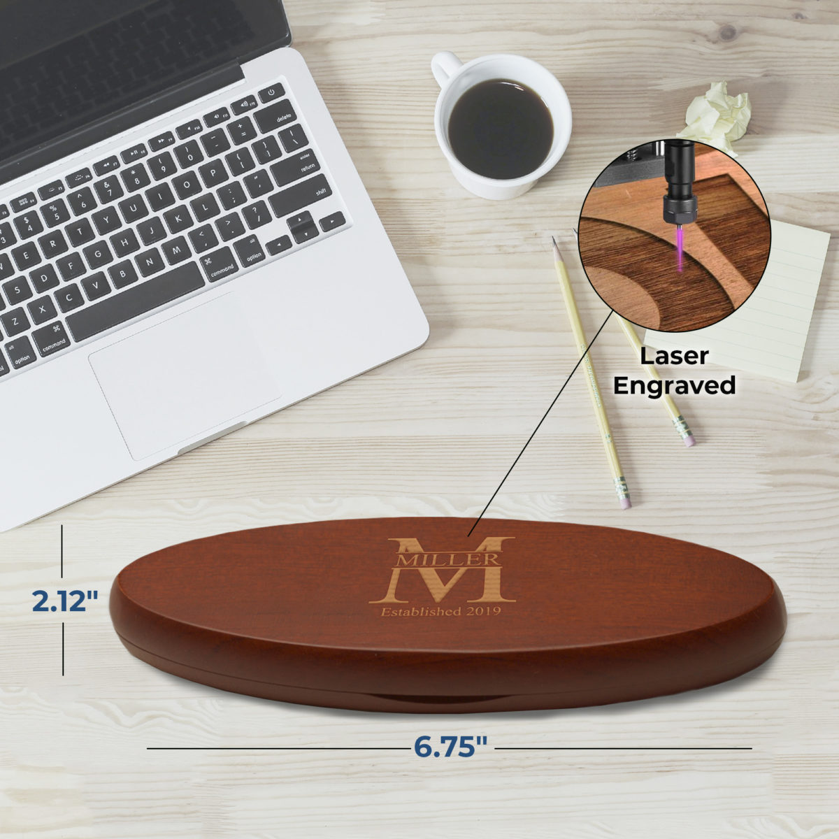 Personalized Monogram Refillable Rosewood Pen - Image 2