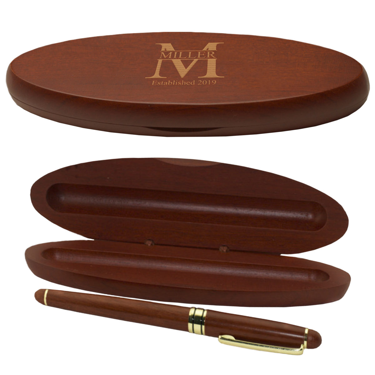 Personalized Monogram Refillable Rosewood Pen - Image 4