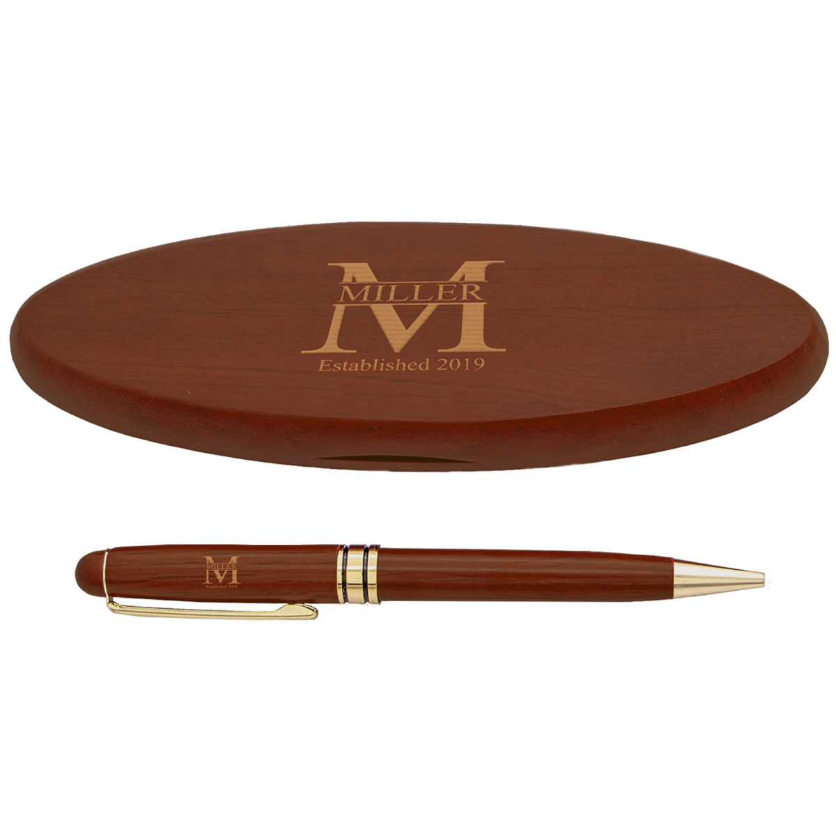 Personalized Monogram Refillable Rosewood Pen - Image 6