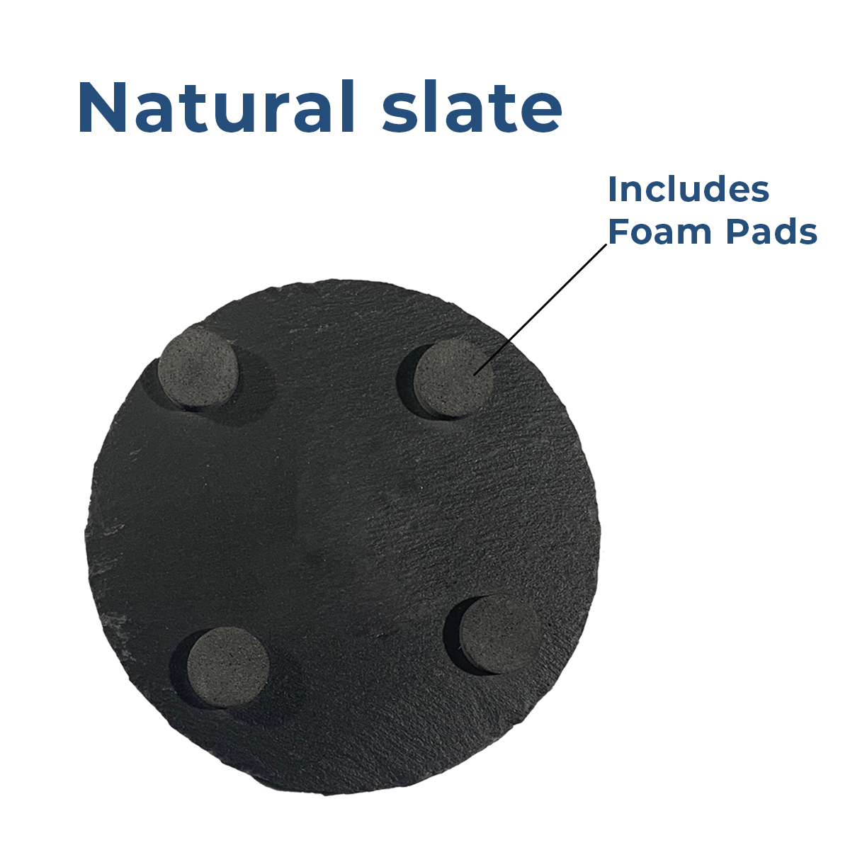 Personalized Flowers Round Slate Coaster Set - Image 4