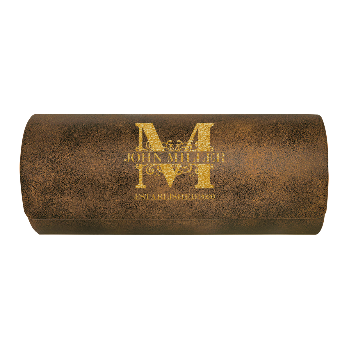 Personalized Royal Monogram Leatherette Case for Glasses - Image 9