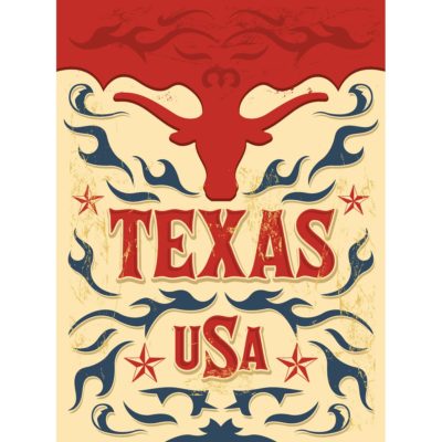 Texas Vintage Poster Acrylic Print