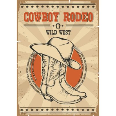 Cowboy Rodeo Poster Acrylic Print