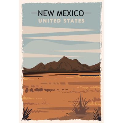 New Mexico Vintage Poster Acrylic Print