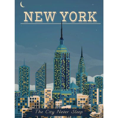 New York Vintage Poster Acrylic Print