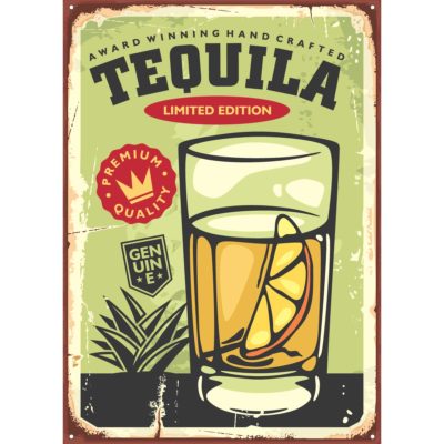 Tequila Shot Glass Vintage Poster Acrylic Print