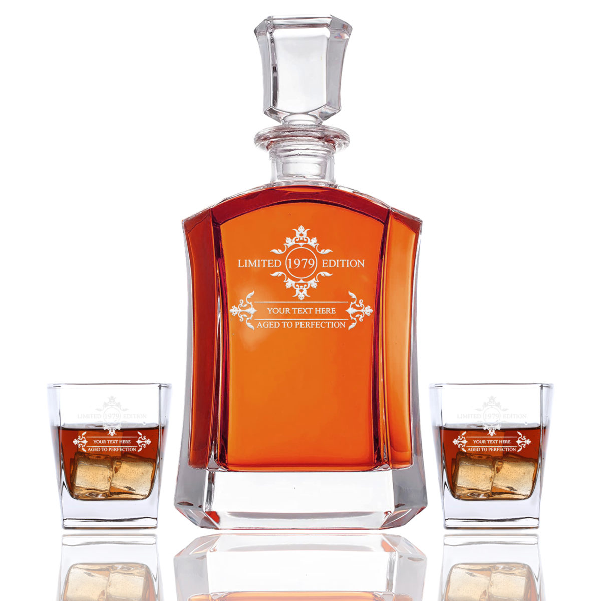 Limited Edition Shaped Personalized Decanter Set - Image 5