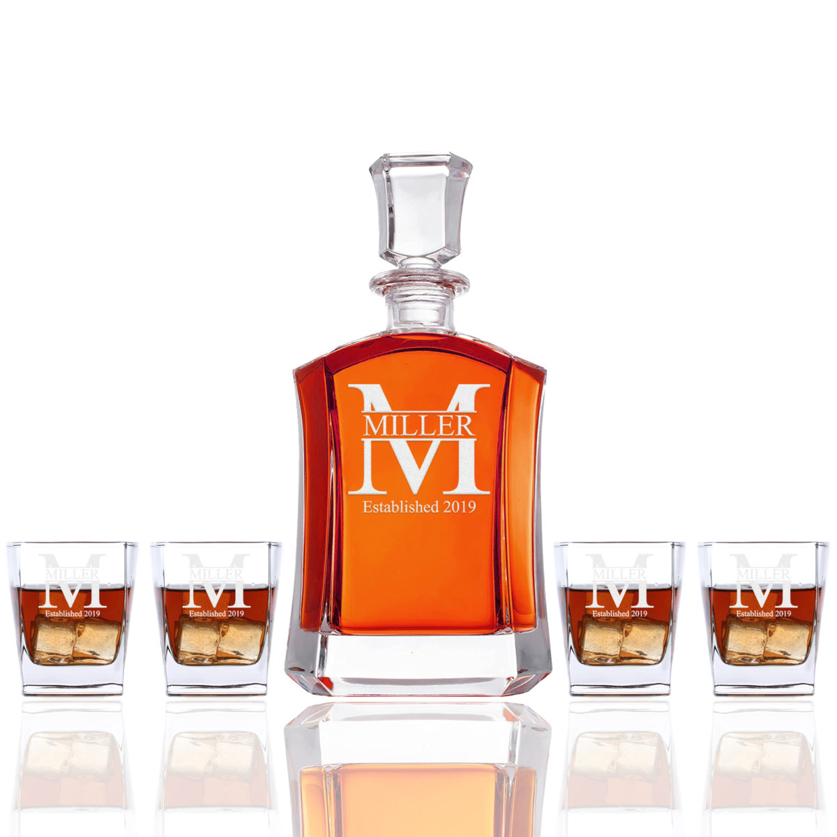 Miller Shaped Personalized Decanter Set - Image 5