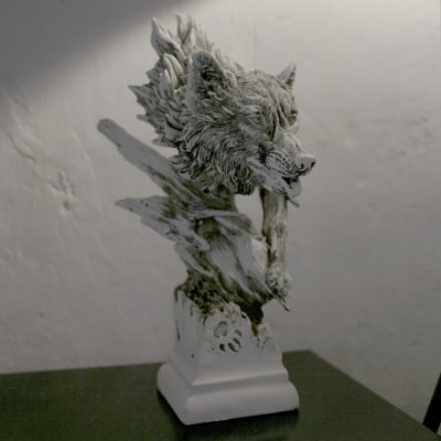 Handcasted Wolf Resin Bust