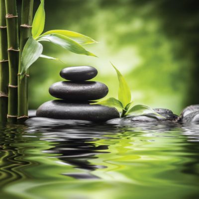 Zen Stones and Bamboo Acrylic Print