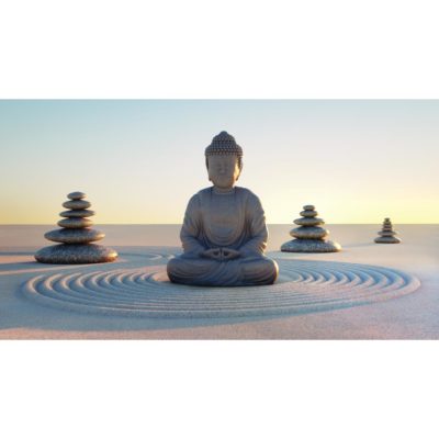 Zen Garden with Buddha Acrylic Print