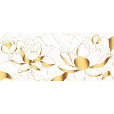 Golden Lotus Acrylic Print